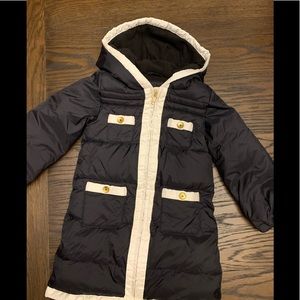 Baby Gap toddler puffer jacket 3Y black/cream